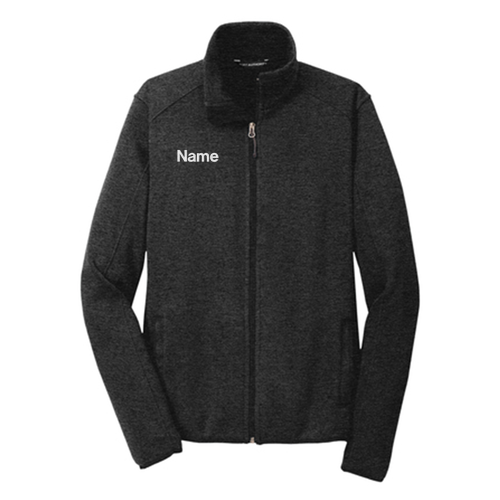 Port Authority Sweater Fleece Jacket -- Black Heather