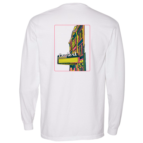 Comfort Colors Adult Long Sleeve Pocket Tee -- White