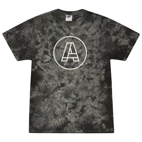Mens/Unisex Tie-Dye Crystal Wash T-Shirt -- Black