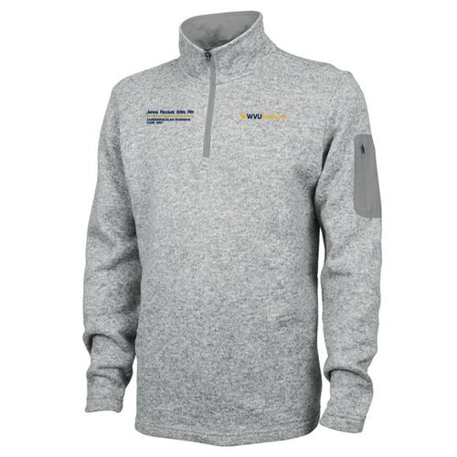 Charles River Mens Heathered Fleece Pullover -- Light Grey Heather