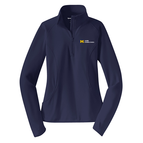 Ladies Sport Tek Sport Wick Stretch Half Zip Pullover -- True Navy