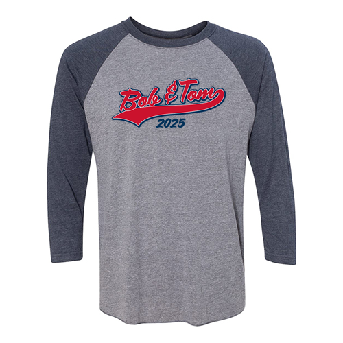 Next Level Unisex Tri-Blend 3/4 Sleeve Raglan -- Premium Heather / Vintage Navy