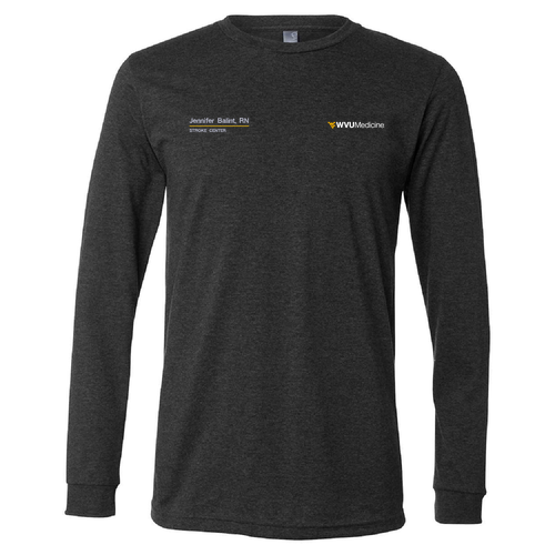 Bella+Canvas Unisex Heather Cvc Long Sleeve Tee- Heathers -- Dark Grey Heather
