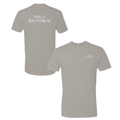 Inn at Bay Harbor 1 color White left chest/back Short Sleeve Tee -- Light Grey
