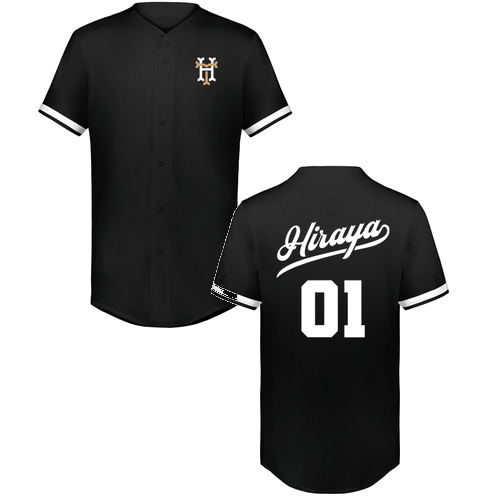 Hiraya 1 Year Baseball Jersey-- Black / White