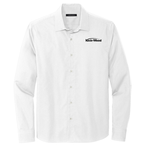 Men's/Unisex Mercer+Mettle Long Sleeve Stretch Woven Shirt -- White