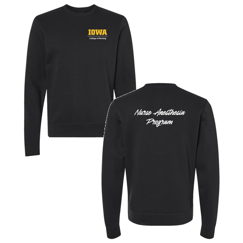 Nurse Anesthesia J. America BTB Fleece Crew -- Black