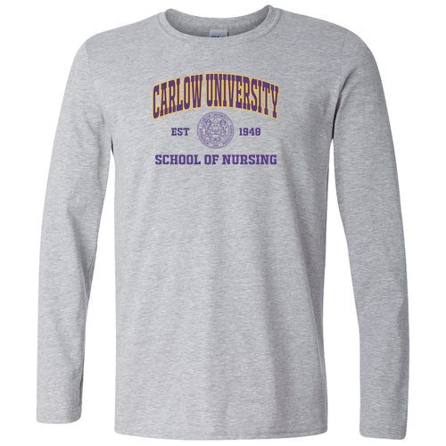 Gildan Softstyle Longsleeve T Shirt -- Sport Grey