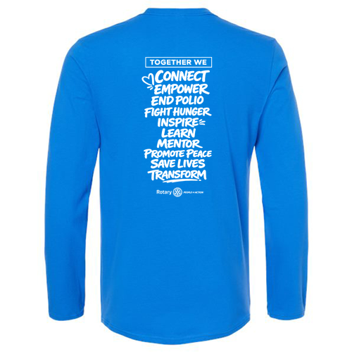 Rotary Club of Kalamazoo Gildan Softstyle Longsleeve T Shirt -- Royal