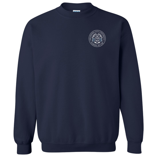 Gildan Heavy Blend Crew Neck Sweatshirt Embroidered- Navy