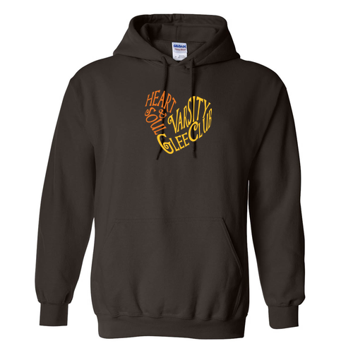 Gildan Brown Embroidered Hooded Sweatshirt