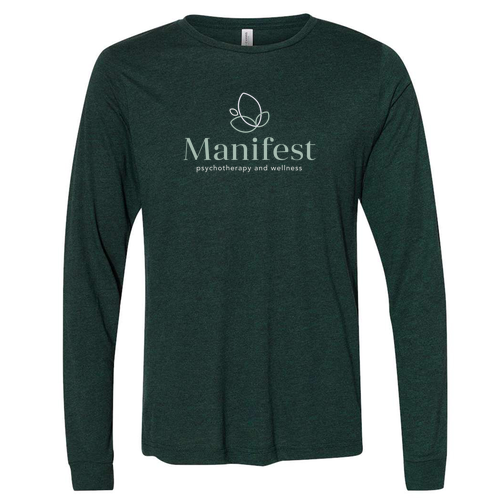Bella+Canvas Unisex Triblend Long Sleeve Tee -- Emerald TriBlend