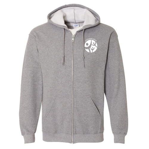 Gildan Full Zip Hooded Sweatshirt -- Graphite Heather