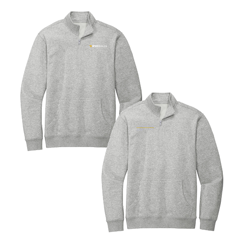 District V.I.T. Fleece 1 / 4-Zip -- Light Heather Grey