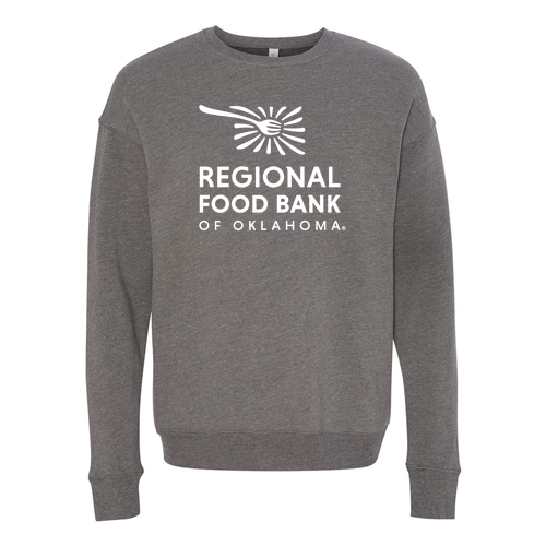 Bella Canvas Unisex Drop Shoulder Fleece Crewneck -- Deep Heather