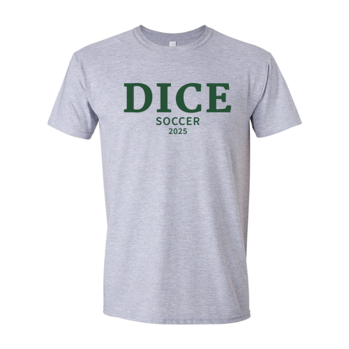 Dice Soccer Unisex T-Shirt -- Sport Grey