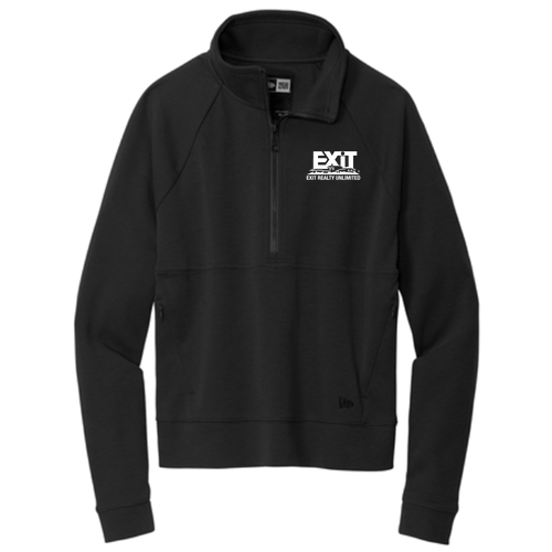 New Era Ladies STS half zip -- Black