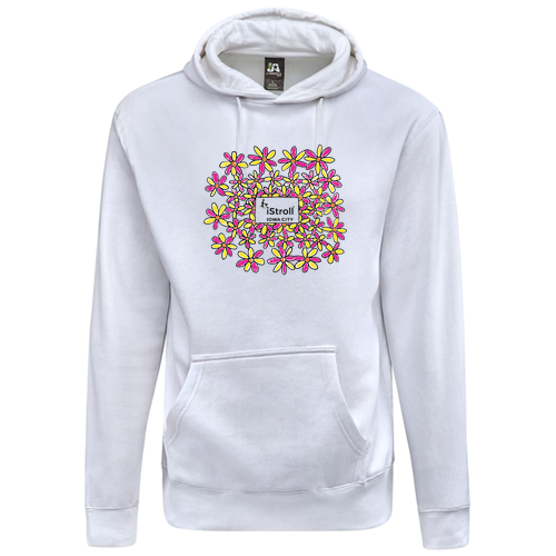 J America Unisex BTB Fleece Hooded Sweatshirt -- White