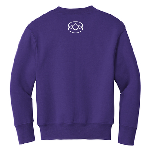 Port and Company Youth Crewneck Sweatshirt -- Purple