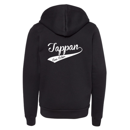 Youth Bella Canvas Soft Sponge Fleece Full-Zip Hoodie -- Black