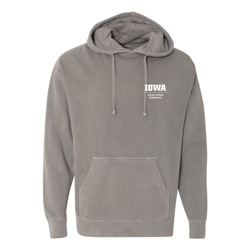 Embroidered Comfort Colors Garment Dyed Hooded Pullover Sweatshirt -- Grey
