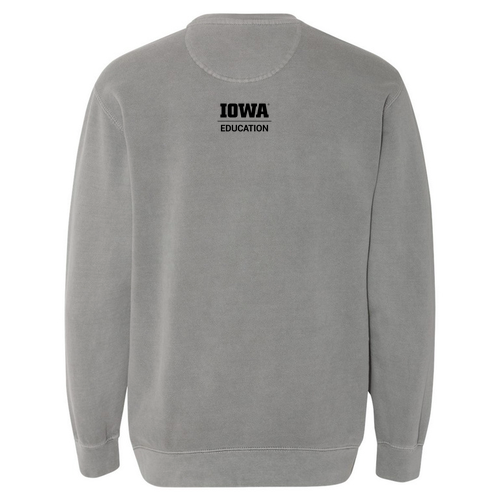 Hawkeye Teachers Comfort Colors Adult Crewneck Sweatshirt -- Grey