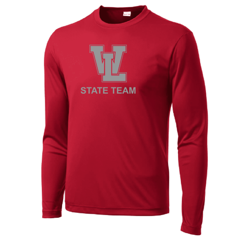 Sport Tek Long Sleeve Wicking Competitor Tee -- True Red