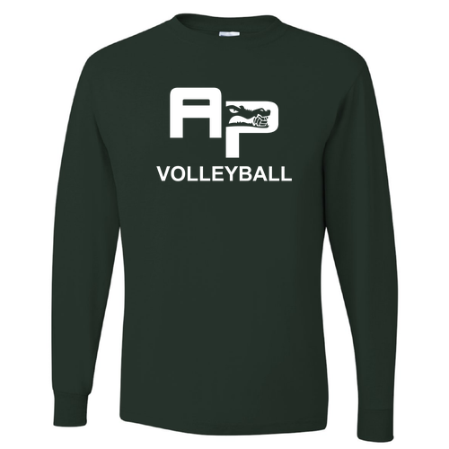 Jerzees Dri-Power Active Longsleeve Tee -- Forest Green, Warm Up Piece #1