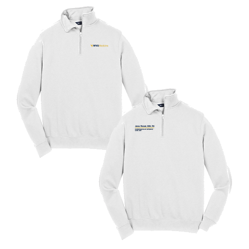 Sport Tek Quarter Zip Sweatshirt -- White