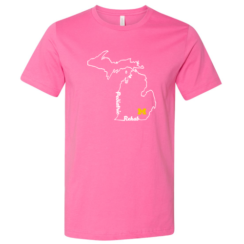 Mens/Unisex Bella Canvas Soft Fitted Jersey T-Shirt -- Charity Pink