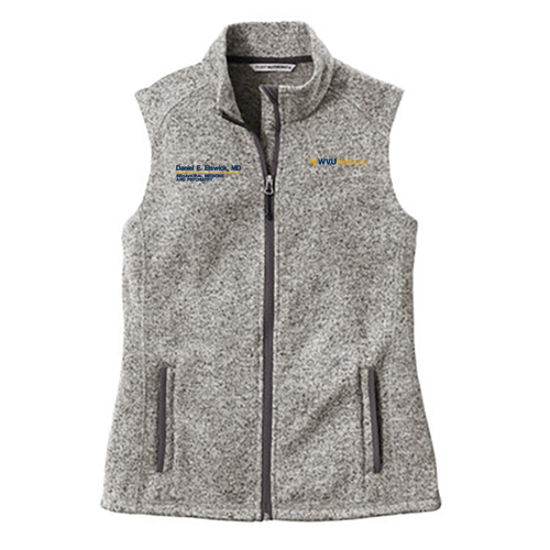 Port Authority Ladies Sweater Fleece Vest -- Grey Heather