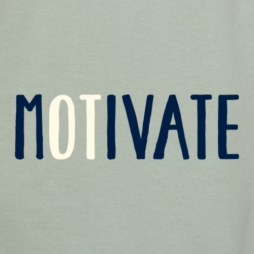 OT Motivate Navy/Off-White Comfort Colors Unisex Garment-Dyed Heavyweight T-Shirt -- Bay
