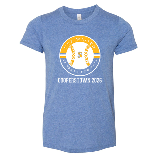 Bella Canvas Youth Ive waited 12 years Triblend Jersey Short Sleeve Tee -- Blue Triblend
