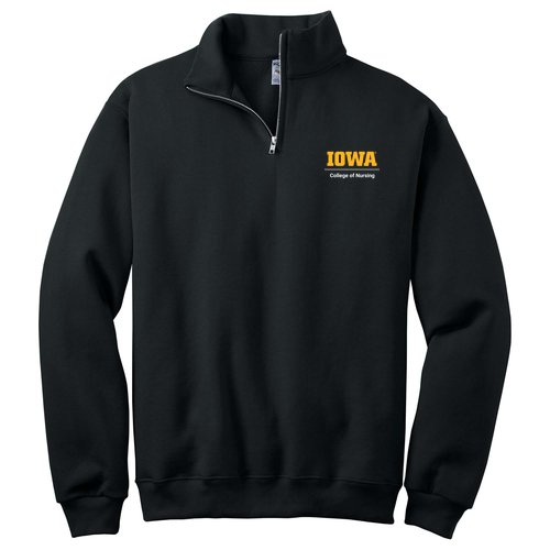 Jerzees 1/4 Zip Cadet Sweatshirt -- Black