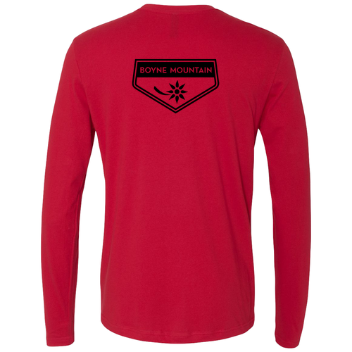 Boyne Mountain Logo 2 Black Ink -- Long sleeve Red
