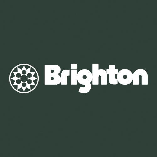 Brighton Logo 1 White Ink -- Short Sleeve Forest Green