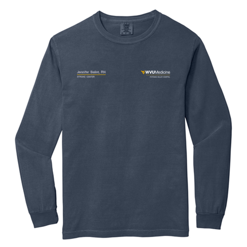 Comfort Colors Unisex Garment-Dyed Heavyweight Long Sleeve T-Shirt -- Navy