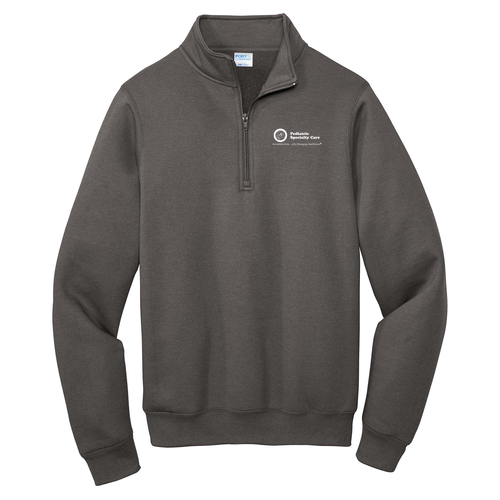 Port and Company Core Fleece Quarter-Zip Pullover Sweatshirt -- Charcoal