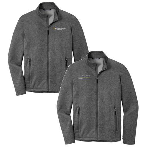 Port Authority Collective Striated Fleece Jacket -- Sterling Grey Heather