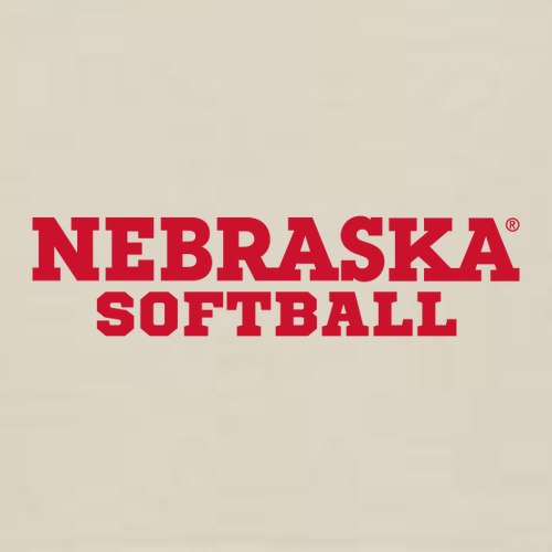 Nebraska Softball Block Font Adult Unisex Hooded Sweatshirt -- Oyster