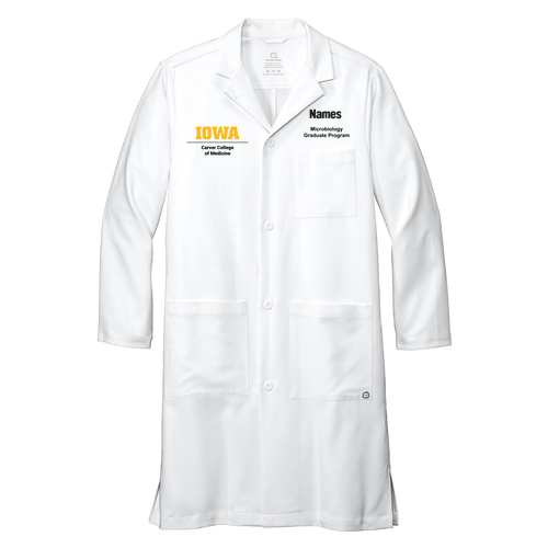 Microbiology Wonderwink Men's Long Lab Coat -- White