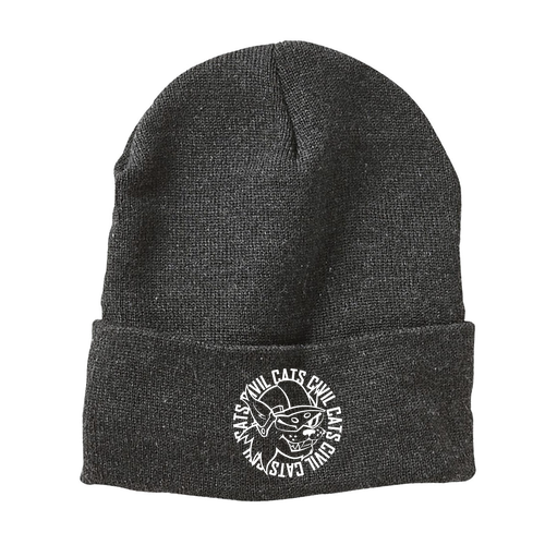 Sportsman Jersey Lined 12inch Cuffed Beanie -- Heather Charcoal