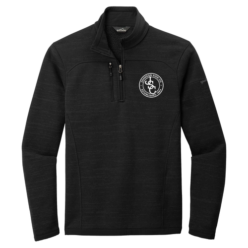 Eddie Bauer Sweater Fleece Quarter-Zip -- Black EMBROIDERED