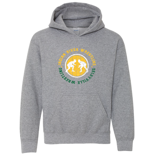 Gildan Heavy Blend Youth Hooded Sweatshirt -- Graphite Heather