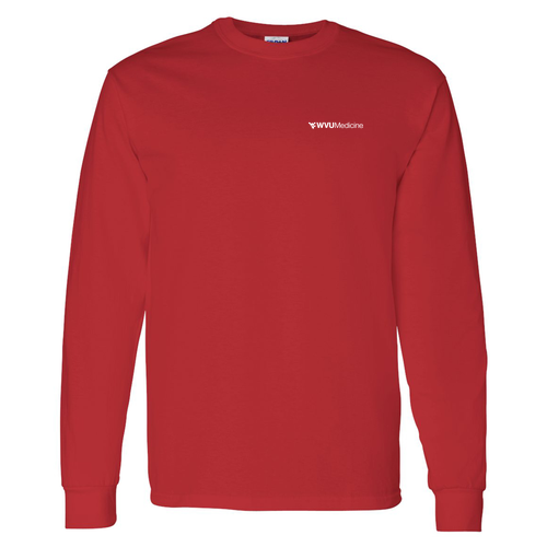 Gildan Heavy Cotton Longsleeve Basic T-Shirt -- Red