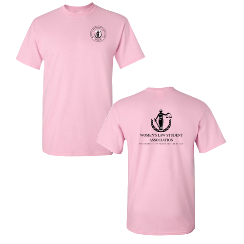 WLSA Screen Printed Basic Cotton T-Shirt -- Light Pink