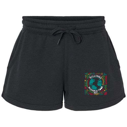 Independent Trading Co. Women's lightweight California Wave Wash Sweatshorts -- Black