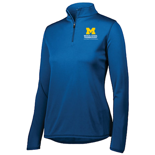 Ladies Augusta Lightweight Attain Quarter Zip Pullover -- Royal