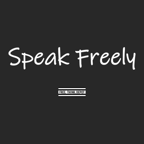 Speak Freely T-Shirt -- Black