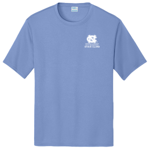Port & Company Essential Performance Tee -- Carolina Blue -- Stair Climb